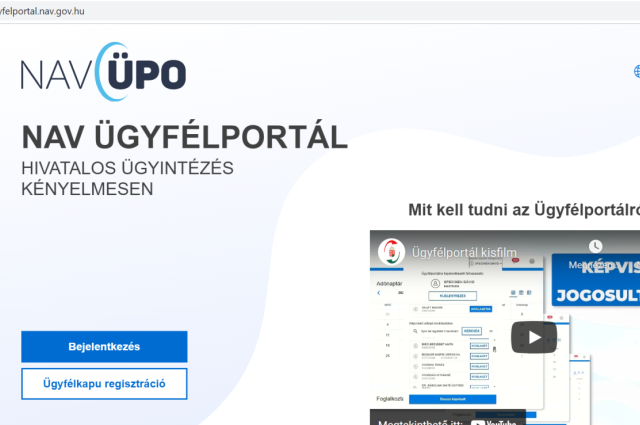 NAV: már elérhető a hivatal új ügyintéző felülete