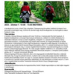 Göcsej, Barlahida, Gellénháza, Nagylengyel és Pálfiszeg  programok