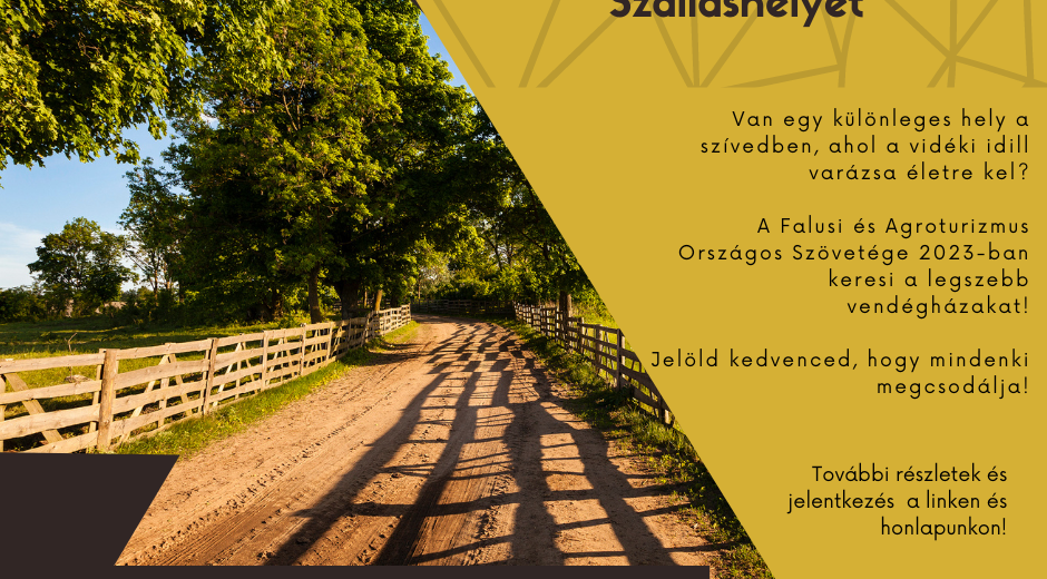 Keressük az „Év Falusi Szálláshelyét”