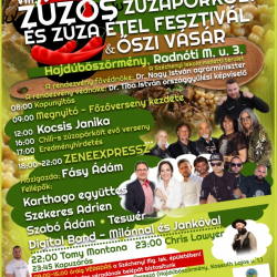 VIII. Zúzós Zúzapörkölt - Zúza Étel Fesztivál és Őszi Vásár