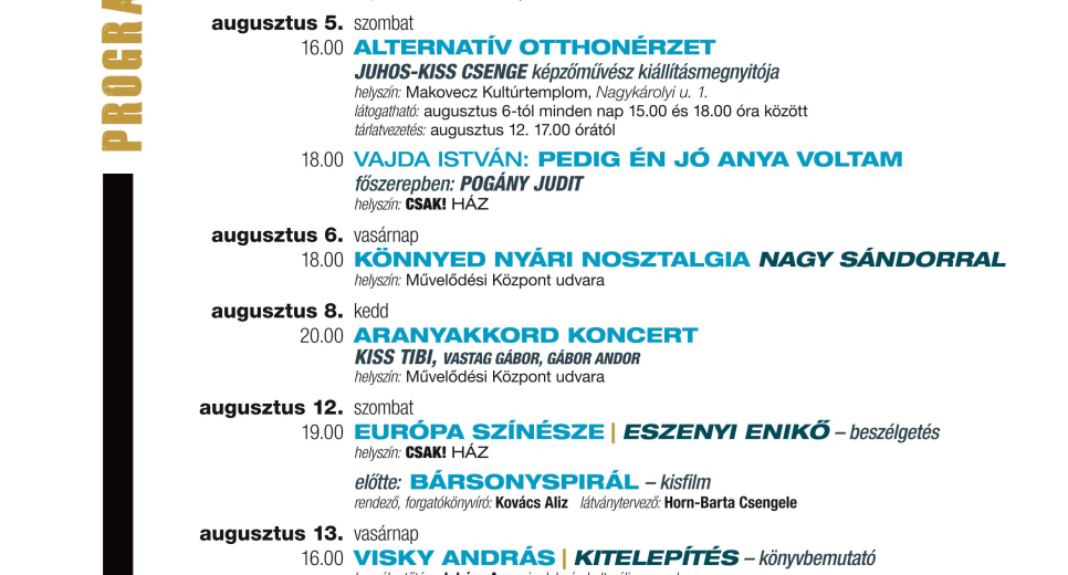 CSAK! fesztivál és workshop Csenger