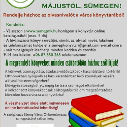 A könyv házhoz megy Májustól, Sümegen!