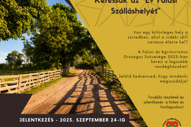 Keressük az „Év Falusi Szálláshelyét”