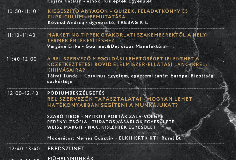 REL Szervezők Napja - Amit a helyi termékek értékesítéséről tudni kell