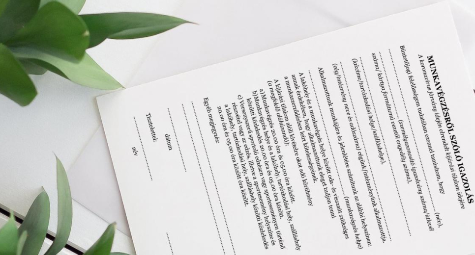 Így kell igazolni a kijárási tilalom alatti munkavégzést