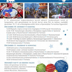 15. Adventi gesztenyesütés és karácsonyi vásár