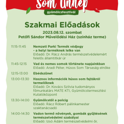 AGGTELEKI SOM ÜNNEP 2023. GYÜMÖLCSFESZTIVÁL SOMTERMÉKEK VERSENYÉVEL, ELŐADÁSOKKAL, KÉZMŰVES VÁSÁRRAL